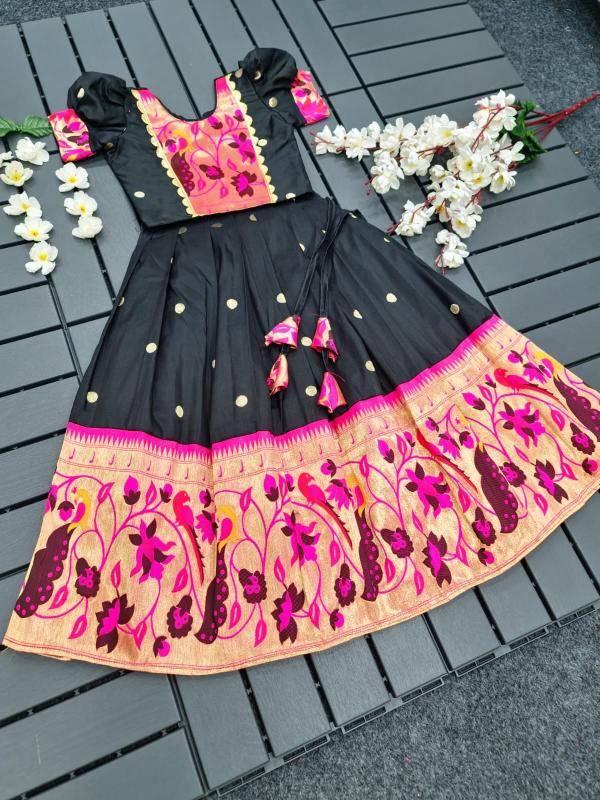 NEW LAUNCING PAITHANI KIDS LEHENGA CHOL silk Kids clothing wholesale